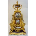 A 19th Century French Spelter Parcel Gilt & Ormolu Mantel Clock