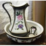 A Pottery Three Piece Toilet Set