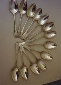 A Set Of Thirteen Regency Silver Tablespoons