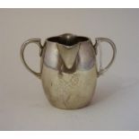 A Victorian Silver Barrel Shaped Cream Jug