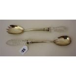 A Pair Of Late Victorian Silver Salad Servers