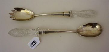 A Pair Of Late Victorian Silver Salad Servers