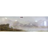H. Leslie, River and Mountain Scenes, a pair of victorian oils on board, signed lower left, 13.5 x