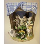 A 19th Century Meissen Figure Group Of A Fishmongers Stall