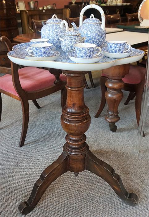 A Victorian Twelve Piece Blue and White China Tea For Two Set, by Worcester