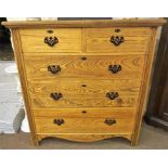 An Edwardian Ash Chest Of Drawers