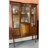 An Edwardian Mahogany Inlaid Display Cabinet