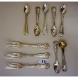 A Collection Of George III Silver Kings Pattern Flatware