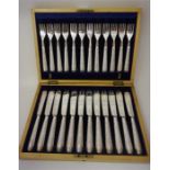 A Set Of Twelve Victorian Silver Plated Fish Knives And Forks