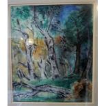 Margaret Laing R.S.W "Tree Subject" Mixed Media, signed and dated 1960 to lower right, 52.5 x