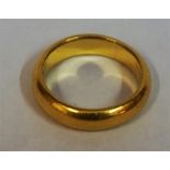 A 22ct Yellow Gold Wedding Band, size N, 8.6 grams