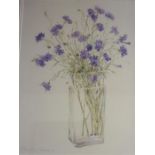Christine Groves "Cornflowers" Watercolour, signed in pencil lower left, 43.5 x 33cm, framed