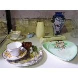 A Small Mixed Lot Of China, to include a Carlton Ware vase, a Victorian cup and saucer, etc, (12)