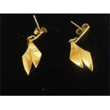 A Pair Of 9ct Gold Earrings, stamped 375, 2.8 grams