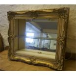 A Converted Giltwood & Painted Wall Hanging Display Cabinet, the front bears an antique picture