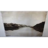 Jmes MacIntyre " Lough Juich" Original Drypoint, signed in pencil lower right, 25 x 38cm, label to