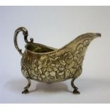 An 18th Century Irish Silver Sauce Boat By Matthew West Dublin 1792, Decorated with later