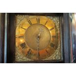 An 18th Century Oak Longcase Clock By Jackson Of Hexham, with broken swan pediment above a glazed