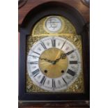 A 19th Century Mahogany Eight Day Longcase Clock, with broken swan pediment above glazed door