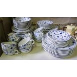 A Part China "Danish" Design Dinner Set By Johnson Bros, to include plates, bowls, cups etc, 64