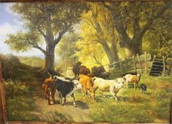 B. Murray "Farm Animals" Oil On Board, 28 x 38cm, framed