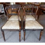 A Set Of Four William IV Rosewood Dining Chairs, Attributed To Gillows