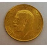 A Gold Half Sovereign, dated 1914, 4 grams