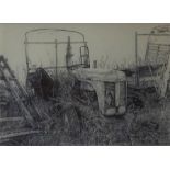 Jane Jordan "Tractor Subject" Limited Edition Print, signed and dated 2006 to lower right, 18.5 x