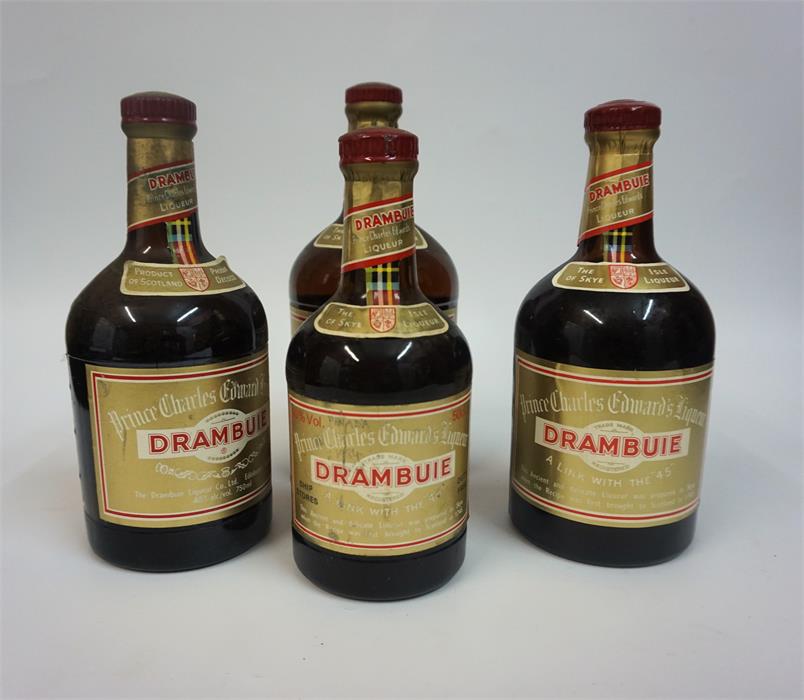 Four Bottles Of Drambuie Liqueur, Comprising of a litre bottle, two 70cl bottles and a 50cl