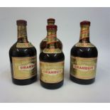 Four Bottles Of Drambuie Liqueur, Comprising of a litre bottle, two 70cl bottles and a 50cl