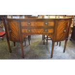 A Reproduction Mahogany Sideboard By G.T. Rackstraw Ltd, in the Regency style, with two drawers