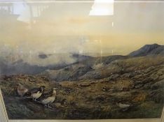 After C Stanley Todd "Game Birds" Signed Print, signed in pencil to lower left, 50 x 70cm, framed,