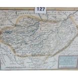 Herman Moll (Geographer) "Selkirk" 19th Century Map Engraving, 19.5 x 26cm, framed, also with a