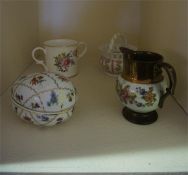 A Large Quantity Of Pottery & China, to include lustre wares, patch boxes, plates and figures etc,