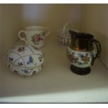 A Large Quantity Of Pottery & China, to include lustre wares, patch boxes, plates and figures etc,