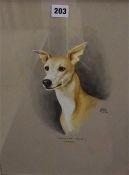 L. Wood " Crossleigh Gold " "Lassie", Print, signed and dated 84, framed, 41 x 31cm
