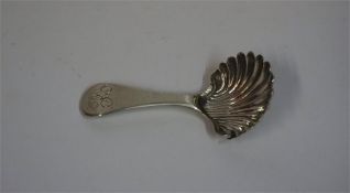 A Regency Provincial Silver Caddy Spoon, Hallmarks for Christian Ker Reid Newcastle, no date