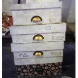 Five Assorted Storage Boxes, (5)