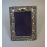 An Art Nouveau Silver Photo Frame, Hallmarks for S Blanckensee & Son Birmingham 1903, Decorated with