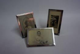 Three Assorted Silver Mounted Photo Frames, Hallmarks for Chester & Birmingham, circa early 20th