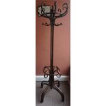 A Large Bentwood Hat & Coat Stand, 194cm high