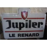 A Large Wall Mounting Advertising Sign, for Jupiler Belgian beer, 80cm high, 125cm wide