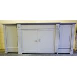 A Contemporary Grey Painted Sideboard, 93cm high, 220cm wide, 59cm deep