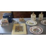 A Quantity Of Brambly Hedge Ornaments By Border Fine Arts, in two boxes and seven tins, also with