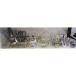 A Quantity Of Silver Plated Wares, to include a Victorian mug engraved 1888, cake baskets, tea