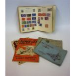 A Small Mixed Lot Of World Stamps & Cigarette Cards, to include Royal Mail, Golden Arrow and Super-
