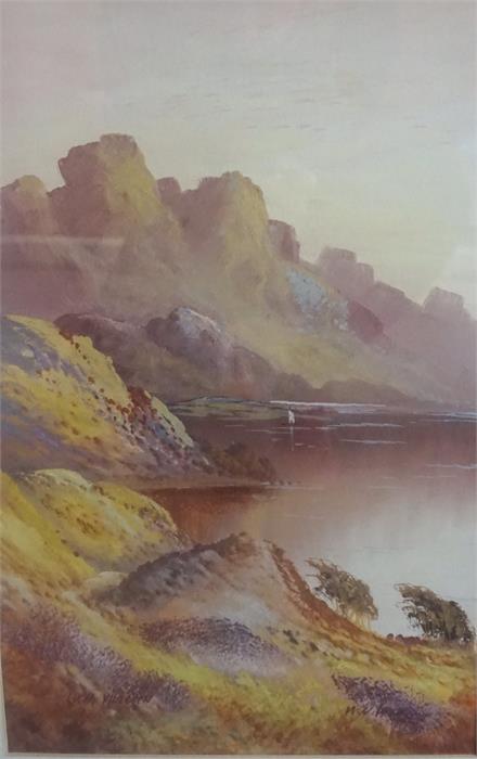 W. H. Watson (Irish) "Killarney" Lough Swilly" "Loch Scene", Group of three watercolours, signed and - Image 4 of 6