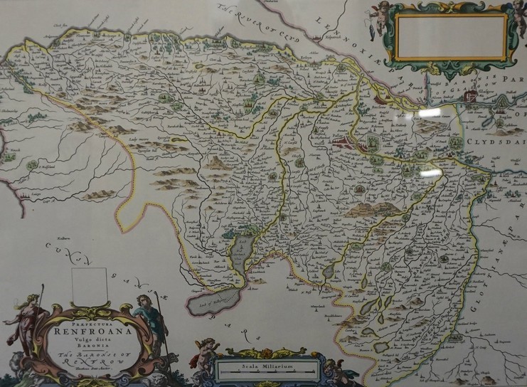 After Johan Blaeu "Scotland & Renfrewshire" Two Print Maps, Printed By John Bartholomew & Son, - Image 4 of 4