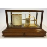 A Mahogany Barograph by Lennie of Edinburgh, circa early 20th century, with four glazed windows