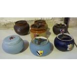 Seven Assorted Pottery Tobacco Jars, to include examples by Carlton Ware, (7)